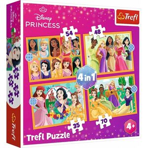 Trefl Puzzle 4w1 Bajkowe historie Księżniczki 13400566 5900511346510