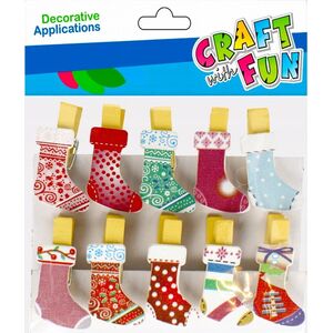 Craft with Fun OZDOBA BN KLAMERKI SKARPETY 10SZT CF PBH 12/240 13410640 5908275175209