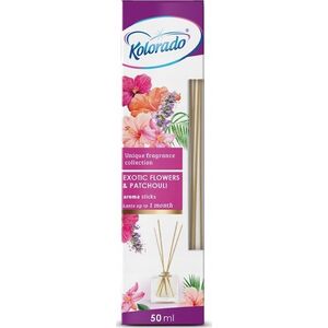 Kolorado Kolorado Aroma Sticks - Patyczki zapachowe + flakonik, 50 ml - Egzotyczne kwiaty i paczula 13414604 5902506011755