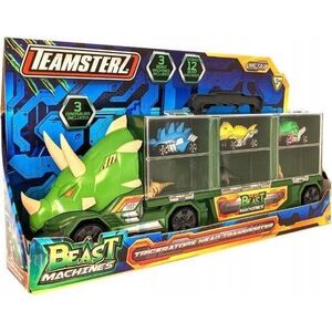 HTI Transporter auto Triceratops DINO z autkami wyścigowymi Beast Machines TEAMSTERZ 1417473 p12 13425856 5050841747317