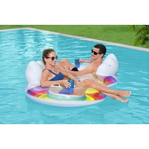 Bestway Dmuchane Koło Do Pływania Podwójne 186 x 116 cm Tęczowe Bestway 43648 13426107 6941607331811