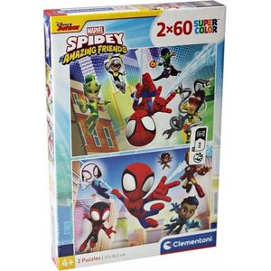 Clementoni PUZZLE 2X60 CLM 21625 SPIDEY AND FRIENDS PUD 13442322 8005125216253