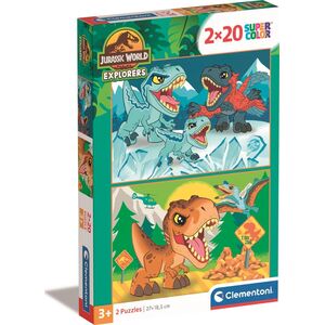 Clementoni Clementoni Puzzle 2x20el SuperColor Jurassic World 24810 13455465 8005125248100