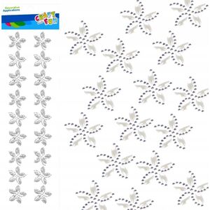 Craft with Fun OZDOBA DEK KRYSZT SPRZYL KWIATY 18SZT BIA 12/144 13455798 5905523621662