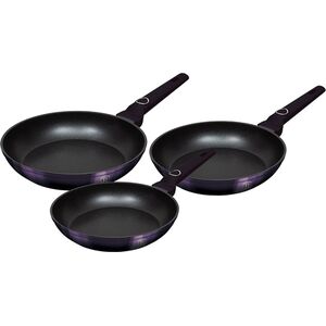Patelnia Berlinger Haus KOMPLET PATELNI Z POWŁOKĄ TYTANOWĄ 20/24/28CM 3-ELE BERLINGER HAUS PURPLE ECLIPSE BH-7103 13472565 5999108446009