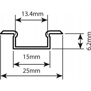 Taśma LED Prescot Prescot profil LED MICRO-K-ALU-MLC-1M 1m mleczny podtynkowa anodowany COM 13476347 5903684856251