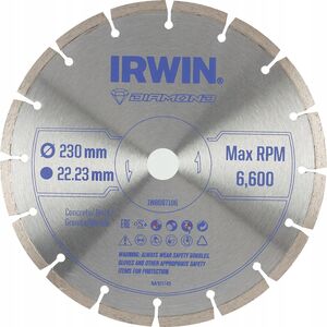 Irwin IRWIN TARCZA DIAMENTOWA 230mm x 22,23mm / SEGMENTOWA do betonu, cegły, granitu i marmuru 13495551 5054905292485