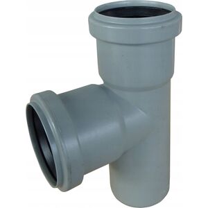 AQUER Trójnik kanalizacyjny PP 110/110mm 90° Aquer T110/90 SZ szary 13496737 5908241620719
