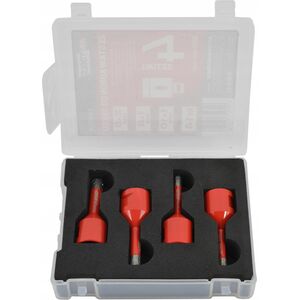 Wiertło AWTools AWTOOLS ZESTAW KORON DO GRESU kpl.5szt. (2x6mm, 8, 10,mm) W KUFRZE DO PRACY NA SUCHO Z WOSKIEM 13518567 5903678616113