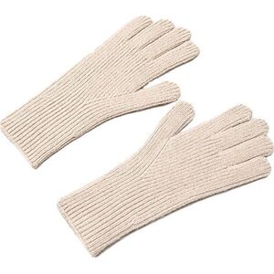 Hurtel Rękawiczki z dzianiny do telefonu z wycięciem na palce unisex beżowe Rękawiczki z dzianiny do telefonu z wycięciem na palce unisex beżowe 13528854 5907769307966
