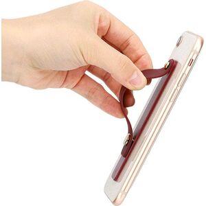 Hurtel Samoprzylepny uchwyt do telefonu na palec z suwakiem różowy Samoprzylepny uchwyt do telefonu na palec z suwakiem różowy 13538127 9145576281901