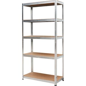 AWTools AWTOOLS REGAŁ 5 PÓŁEK 200x90x40 NOŚNOŚĆ 200kg / 4.0mm - WCISKANY SZYBKI MONTAŻ 13550775 5903678620059
