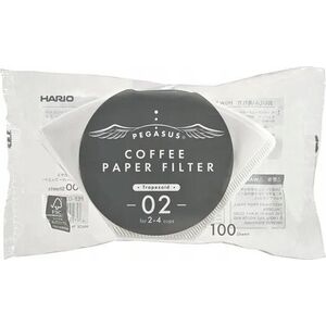 Hario Hario - Filtry papierowe białe PEGASUS 02 - 100 Sztuk 13606287 4977642730823