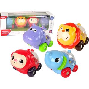 LeanToys Zestaw Kolorowych Pojazdów Zwierzęta z Kuleczkami 13655790 5905323216921