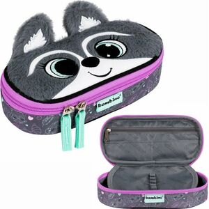 Piórnik Derform Piórnik saszetka usztywniona z wewnętrzną klapką Bambino PC-01 Racoon Szop pracz 13655972 5903235663666