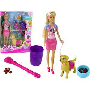 LeanToys Zestaw Lalki z Pieskiem i Karmą 13674725 5905515352635