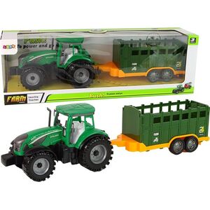 LeanToys Zielony Ciągnik Rolniczy Przyczepa Napęd Frykcyjny 13674737 5905515352987