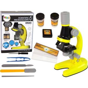 LeanToys Mikroskop Dziecięcy Zestaw Edukacyjny Żółty 13674888 5905515358385