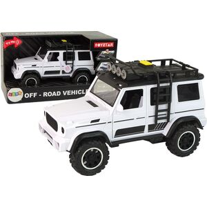 LeanToys Auto Samochód Terenowe Białe Dźwięk Światła Pojazd  1:14 13674892 5905515358477