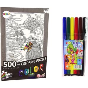 LeanToys Puzzle Do Kolorowania 500 Elementów Ryby Ocean 13674961 5905679070390