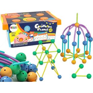 LeanToys Zestaw Klocków 3D Konstrukcyjne Geometric 142el. 13674969 5905679070727