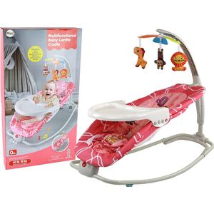 LeanToys Leżaczek Bujaczek 2w1 Dziecięcy Fotelik Stoliczek Dźwięki Wibracje Żyrafa 13675193 5905679077740
