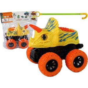 LeanToys Pojazd Terenowy Pchacz Triceratops Gumowe Koła Żółty 13675210 5905679078013