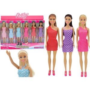 LeanToys Lalka Dla Dzieci Anlily W Sukience Długie Włosy 6 Wzorów 13675591 5905884455142