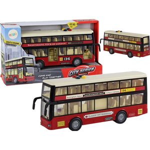 LeanToys Autobus Piętrowy Miejski Światła Dźwięki Czerwony 1:16 13675603 5905884455272