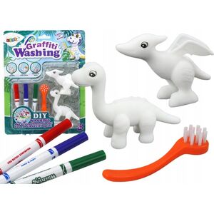 LeanToys Zestaw Artystyczny DIY Dinozaury Figurki 2szt Pisaki Szczotka 13675829 5905991004448