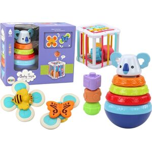 LeanToys Zestaw Zabawek Sensorycznych Wieża Koala Kostka Edukacyjna Spinnery 13675904 5905991005506