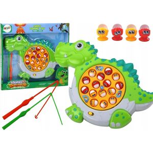LeanToys Gra Zręcznościowa Łowienie Rybek Plansza Dinozaur Zielony 13675921 5905991005995