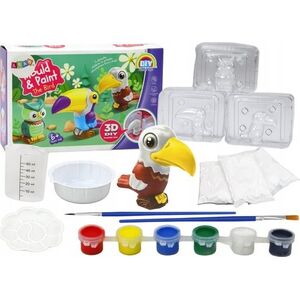 LeanToys Zestaw Kreatywny Artystyczny Ptaki 3D Gips Farbki 13675959 5905991006404