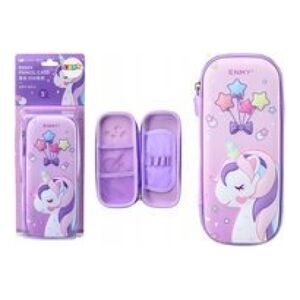 Piórnik LeanToys Piórnik Z Jednorożcem Rozkładany 3D Fioletowy 23x10x5 cm 13676175 5905991010388