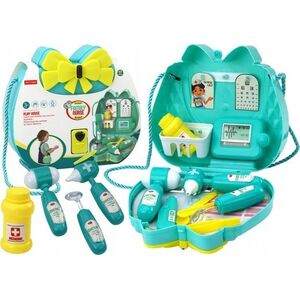 LeanToys Zestaw Lekarski Doktor W Torebce Na Sznurku Turkusowy 13676238 5905991012887