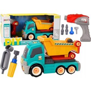 LeanToys Ciężarówka Wywrotka Kreskówkowa Do Skręcania DIY Turkusowa 13676581 5905991018858