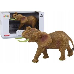Figurka LeanToys Figurka Kolekcjonerska Słoń Afrykański Z Podniesioną Trąbą Safari 13676706 5905991020677