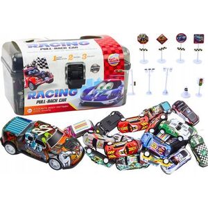 LeanToys Zestaw Resoraków W Walizce 25szt Znaki Drogowe Samochody 13676894 5905991023364
