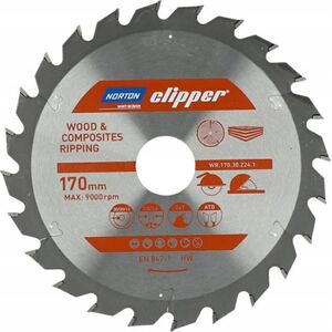 Norton NORTON PIŁA TARCZOWA 170mm x 30mm x 48z DREWNO I KOMPOZYTY ATB (2,6 / 1,6) 13683855 5450248769422