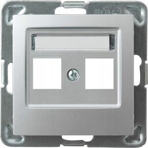 Ospel Obudowa gniazda Ospel Impresja GPK-2Y/p/18 podwójnego typu Keystone prosta srebro 13684758 5907577462116