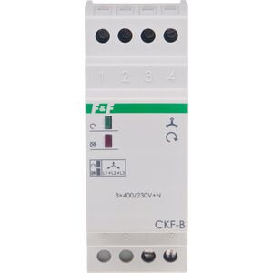 F&F Przekaźnik kolejności i zaniku faz F&F CKF-BR-TRMS 10A 1NO/NC opóźnienie 4s asymetria 40-80V True RMS na szynę DIN 13684932 5902431673639
