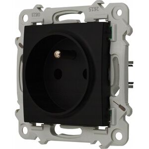 Ospel Gniazdo pojedyncze z uziemieniem Ospel Szafir GP-1ZZ/m/33 czarny metalik 13685153 5906729013480