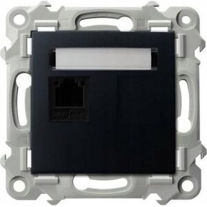 Ospel Gniazdo telefoniczne Ospel Szafir GPT-1Z/m/33 pojedyncze czarny metalik 13685177 5906729013787