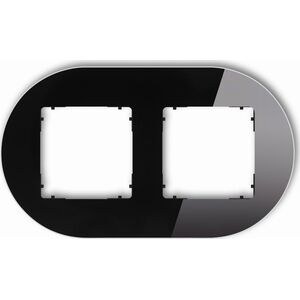 Karlik Ramka podwójna Karlik Icon 12-12-IRSO-2 uniwersalna okrągła efekt szkła czarny mat 13685213 5903672027595