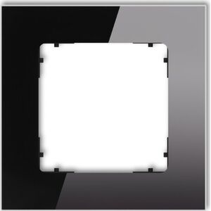 Karlik Ramka pojedyncza Karlik Icon 12-12-IRSK-1 uniwersalna kwadratowa efekt szkła czarny mat 13685228 5903672027267