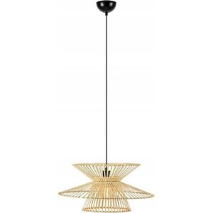 Lampa wisząca Markslojd Markslojd Duplici 108785 lampa wisząca zwis 1x40W E27 czarna/naturalna 13685353 7330024612808