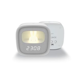 Alarm clock with LED Bunny night light PURE FNL-06 AURORA white square Forever Light 5907457736498
