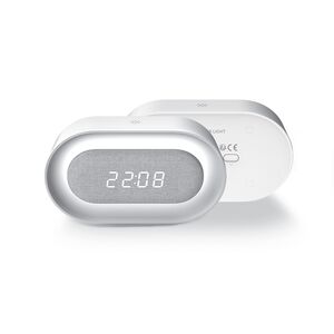 Alarm Clock with LED Night Light PURE FNL-07 AKSEL white long Forever Light 5907457736504