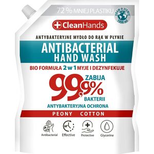 Chemia Mydło antybakteryjne CLEAN HANDS, BIO 99,9% Peony&Cotton, 1000 ml 13757064 5901185015559