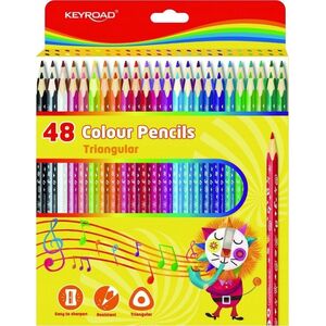 Keyroad Kredki ołówkowe KEYROAD, trójkątne, 3mm, 48 szt., pudełko 13757182 6941288745488